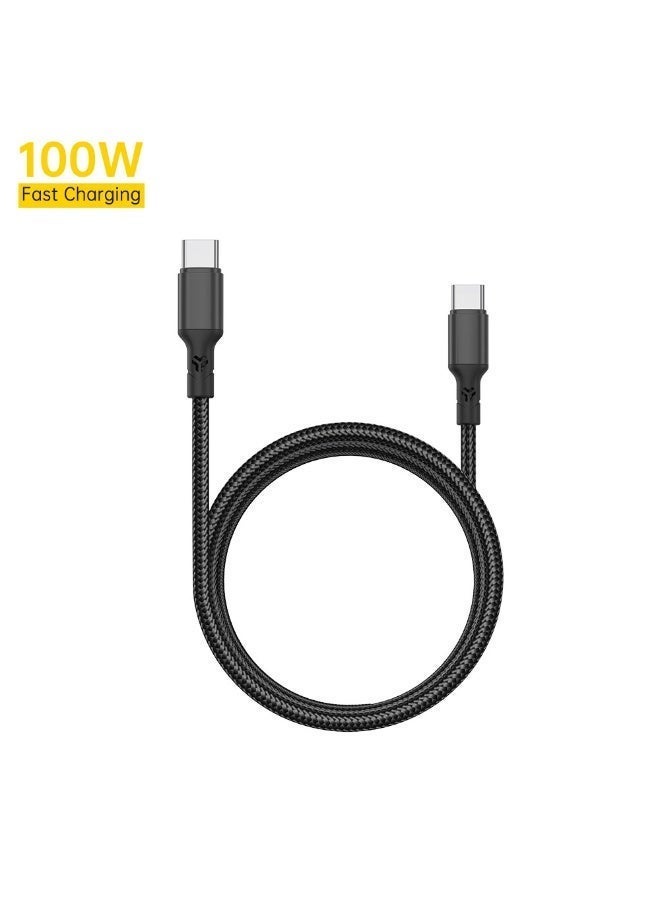 أسبور كيبل جوال ASPOR AC-21 USB-C إلى USB-C – شحن فائق السرعة بقدرة 100 واط وجودة عالية الأداء 🔋 - Image 1